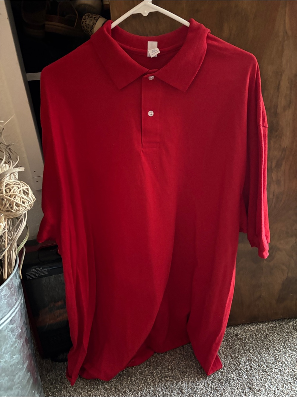 Jerzees Men's Bright Red Polo Shirt